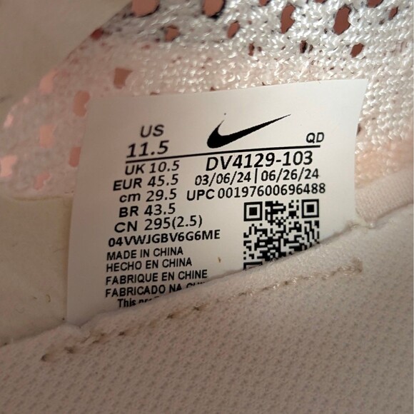 Nike ZoomX Vaporfly Next% 3 Men\'s 11.5 Sail Guava Ice Running Shoes DV4129-103 main image 7